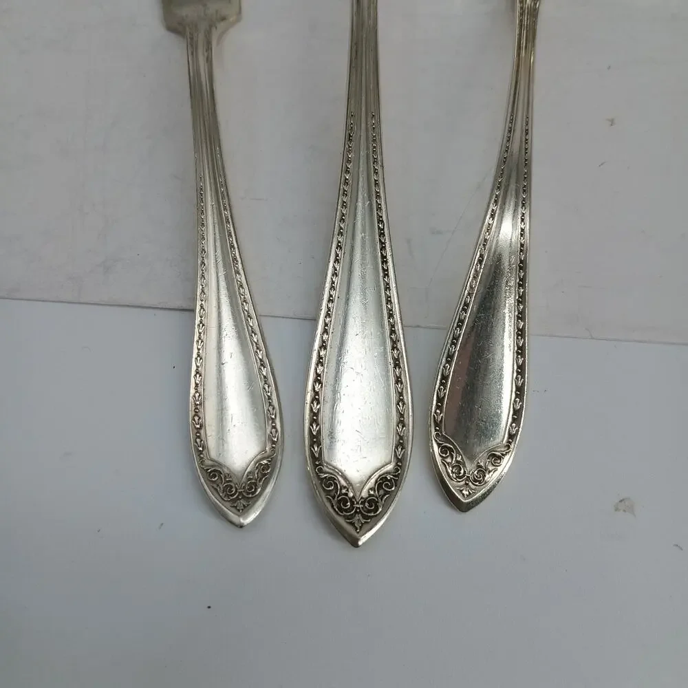 3X Serving Oneida Silverplate SHERATON DINNER Ladle Meat Fork Community Plate